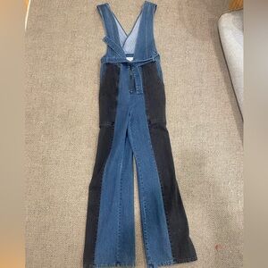 Denim Two-Tone Jumpsuit